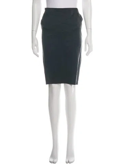 Pre-owned Lanvin Silk Knee-length Skirt In Black
