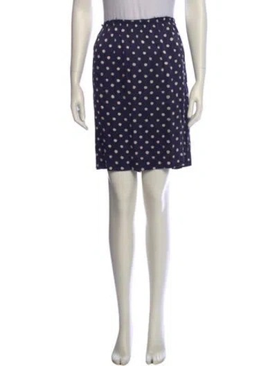 Pre-owned Lanvin Silk Knee-length Skirt In Blue