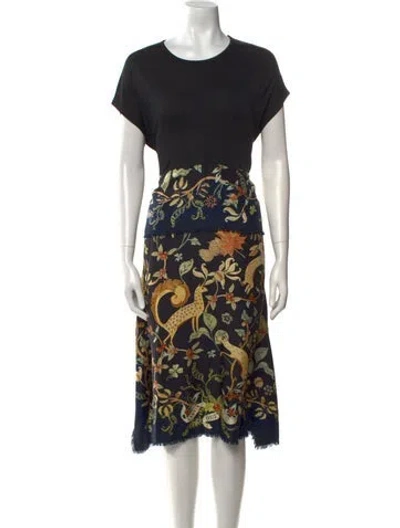 Pre-owned Lanvin Silk Long Dress In Black