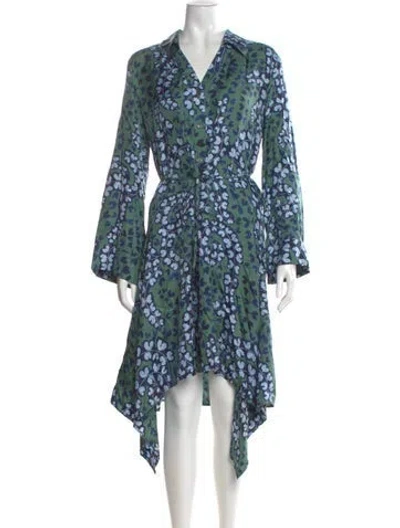 Pre-owned Lanvin Silk Long Dress In Blue