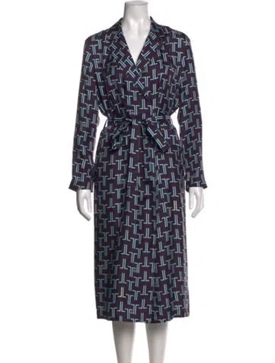 Pre-owned Lanvin Silk Long Dress In Blue