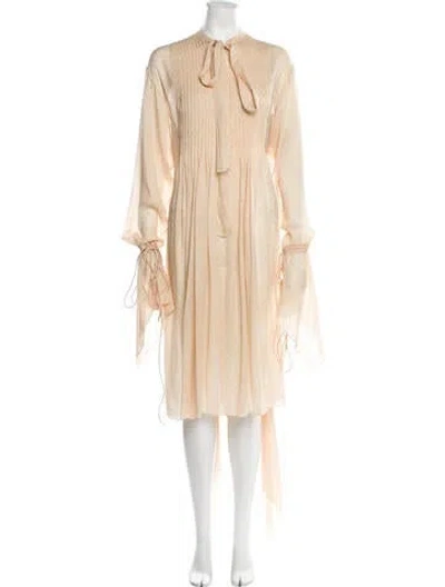 Pre-owned Lanvin Silk Long Dress W/ Tags In Orange