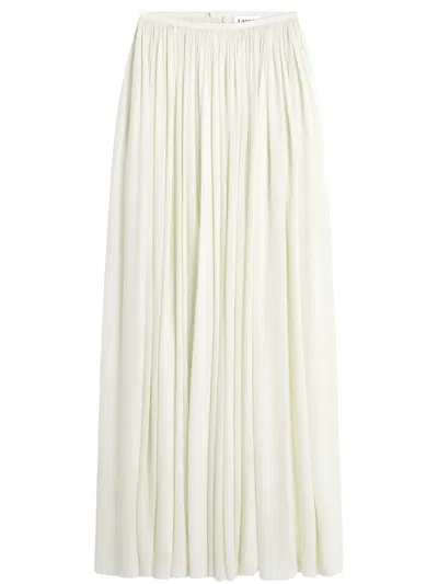 Lanvin Silk Maxi Skirt In White