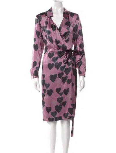 Pre-owned Lanvin Silk Midi Length Dress In Pink