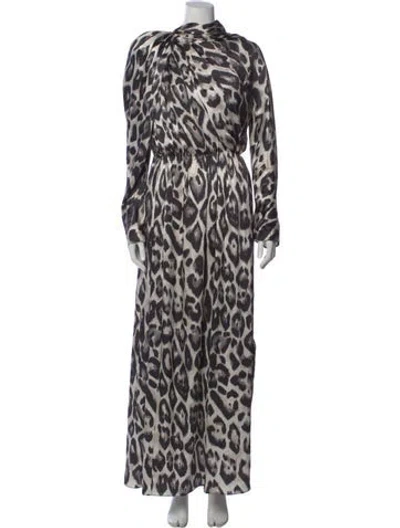 Pre-owned Lanvin Silk Midi Length Dress In White
