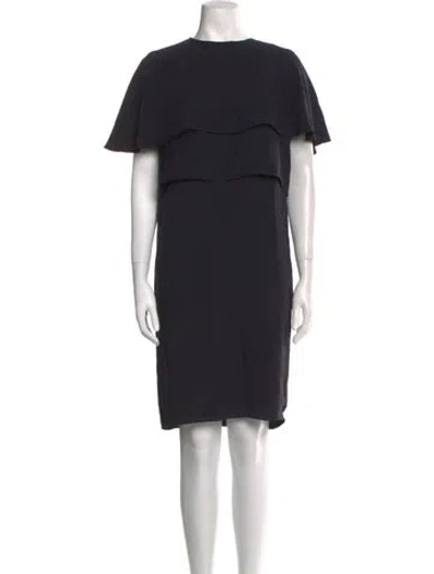 Pre-owned Lanvin Silk Mini Dress In Black