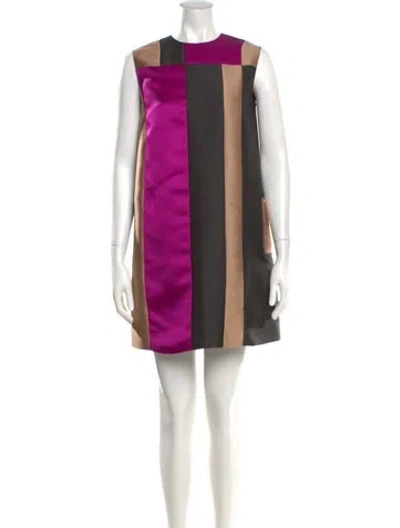 Pre-owned Lanvin Silk Mini Dress In Black