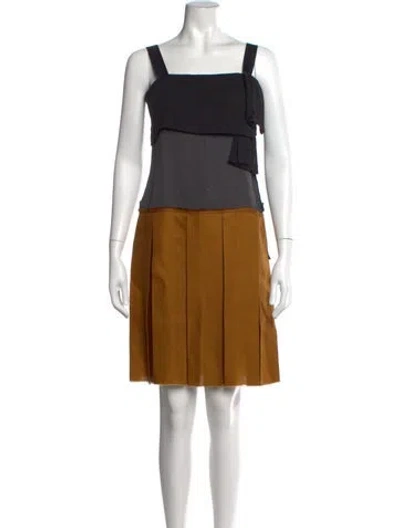 Pre-owned Lanvin Silk Mini Dress In Black