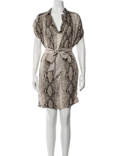 Pre-owned Lanvin Silk Mini Dress In Multi