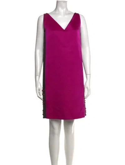 Pre-owned Lanvin Silk Mini Dress In Multi