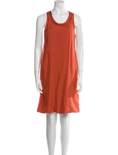 Pre-owned Lanvin Silk Mini Dress In Orange