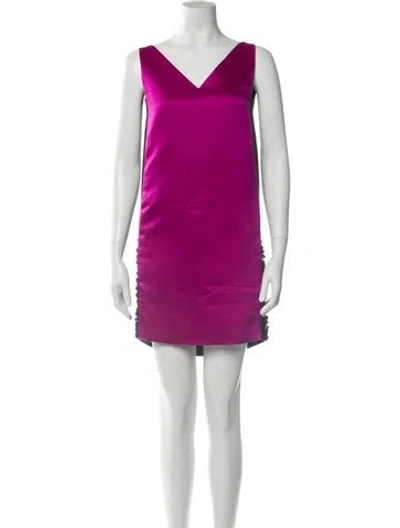 Pre-owned Lanvin Silk Mini Dress In Pink
