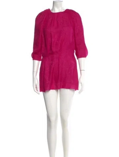 Pre-owned Lanvin Silk Mini Dress In Pink