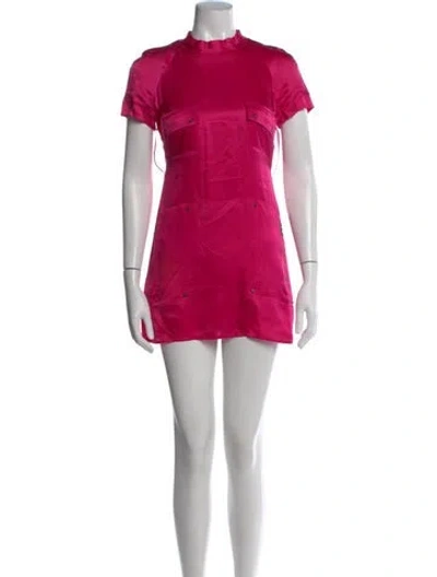 Pre-owned Lanvin Silk Mini Dress In Pink