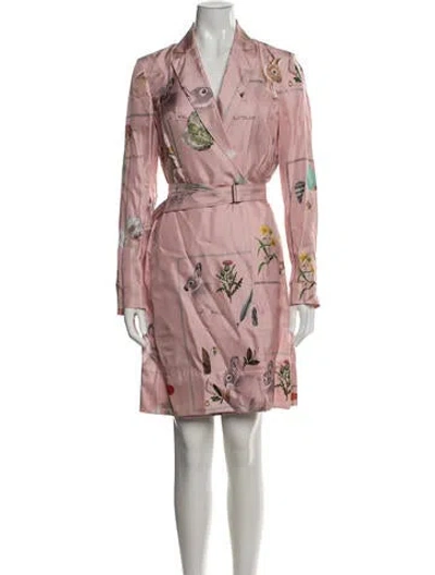 Pre-owned Lanvin Silk Mini Dress In Pink