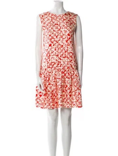 Pre-owned Lanvin Silk Mini Dress W/ Tags In Multi