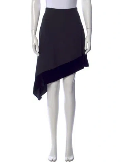 Pre-owned Lanvin Silk Mini Skirt In Black