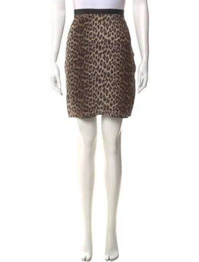 Pre-owned Lanvin Silk Mini Skirt In Gray