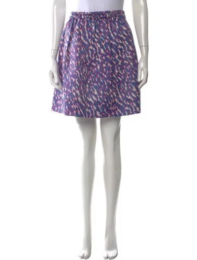 Pre-owned Lanvin Silk Mini Skirt In Multi