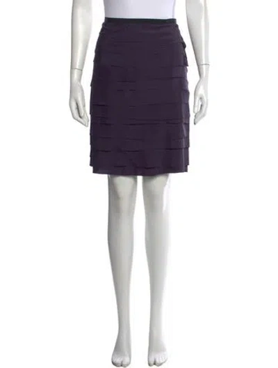 Pre-owned Lanvin Silk Mini Skirt In Purple