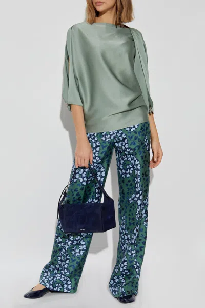 LANVIN LANVIN SILK PLEATED PANTS