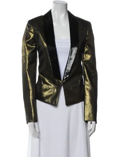Pre-owned Lanvin Silk Printed Biker Jacket In Multi