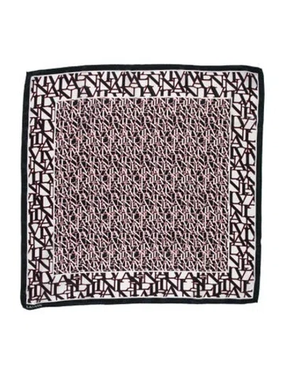Pre-owned Lanvin Silk Printed Scarf In Blue