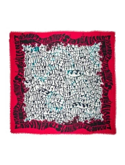 Pre-owned Lanvin Silk Printed Scarf In Multi