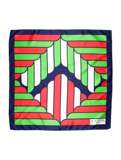 Pre-owned Lanvin Silk Printed Scarf In Multi