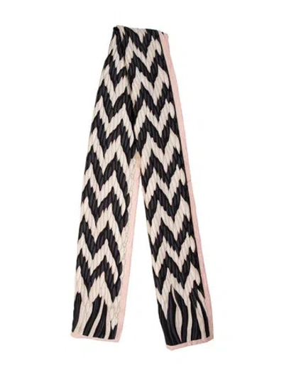 Pre-owned Lanvin Silk Printed Scarf In Pink