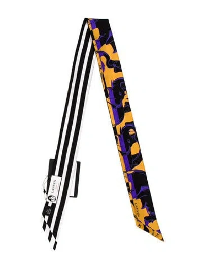Pre-owned Lanvin Silk Printed Scarf W/ Tags In Multi