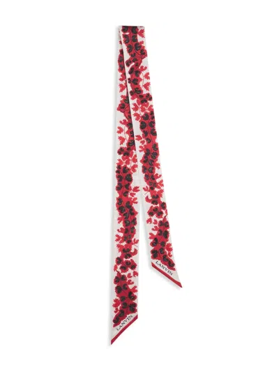 Lanvin Silk Scarf In Red