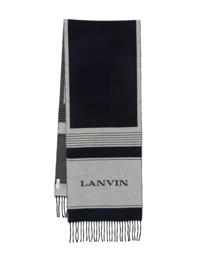 Lanvin Silk Scarf In Blue