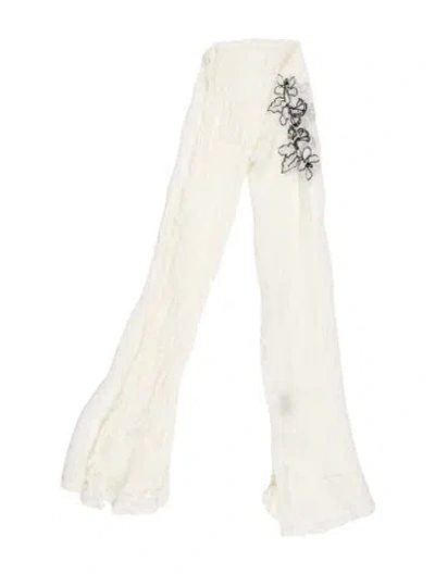 Pre-owned Lanvin Silk Scarf In Neutrals