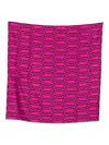 Lanvin Geometric Pattern Lightweight Rectangular Scarf In Pink