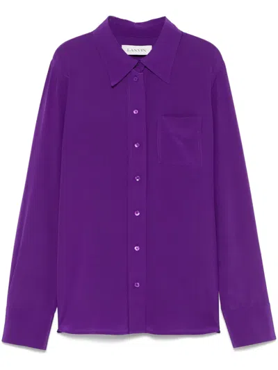 Lanvin Hemd Aus Seide In Violett