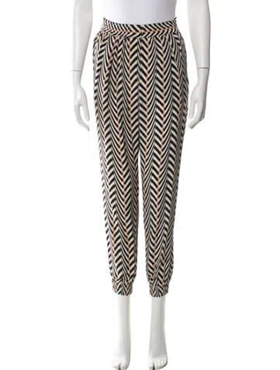 Pre-owned Lanvin Silk Skinny Leg Pants In White