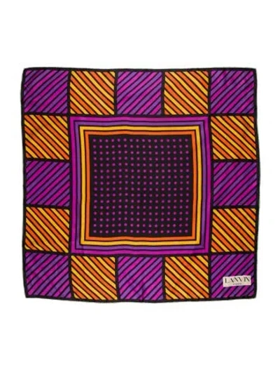 Pre-owned Lanvin Silk Striped Bandana In Multi