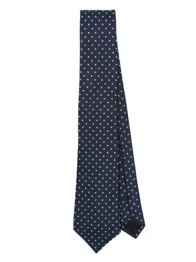 Lanvin Silk Tie In Black