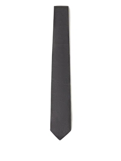 Lanvin Silk Tie In Black