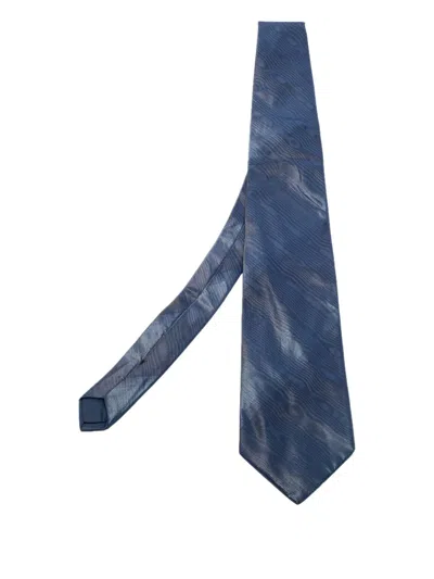 Pre-owned Lanvin Silk Tie In Blue