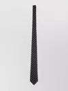 Lanvin Silk Tie Striped Diagonal Pattern In Black
