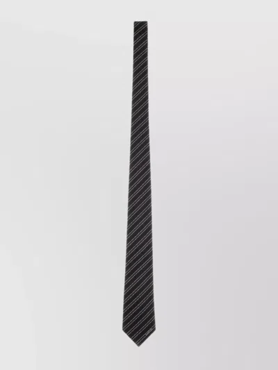 Lanvin Silk Tie Striped Diagonal Pattern