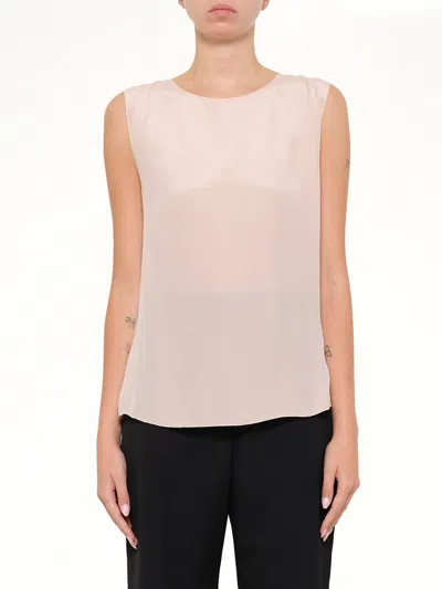 Lanvin Silk Top In Neutral