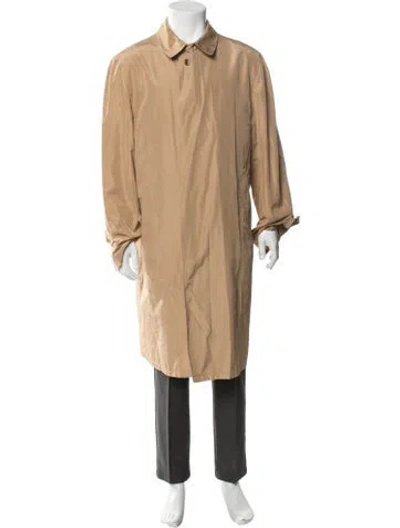 Pre-owned Lanvin Silk Trench Coat In Neutral