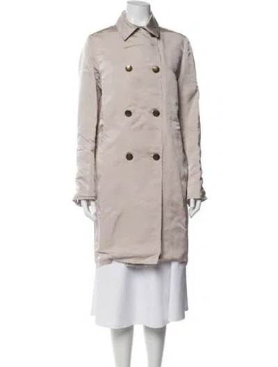 Pre-owned Lanvin Silk Trench Coat In Purple