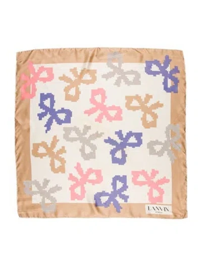 Pre-owned Lanvin Silk Vintage Scarf In Neutral