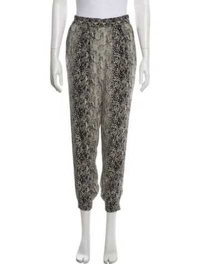 Pre-owned Lanvin Silk Wide Leg Pants In Neutrals