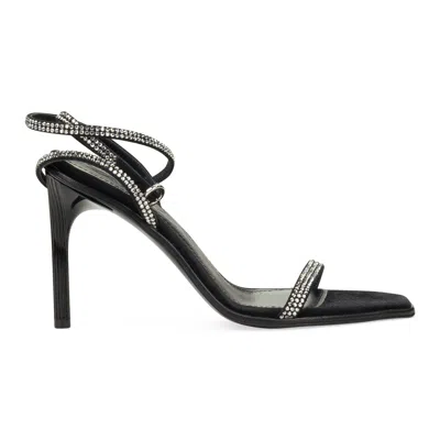 Lanvin Silver Elegant Femme Sandal Pumps In Black