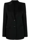 Lanvin Blazer Longline Single-breasted Notch Lapels Flap Pockets In Black
